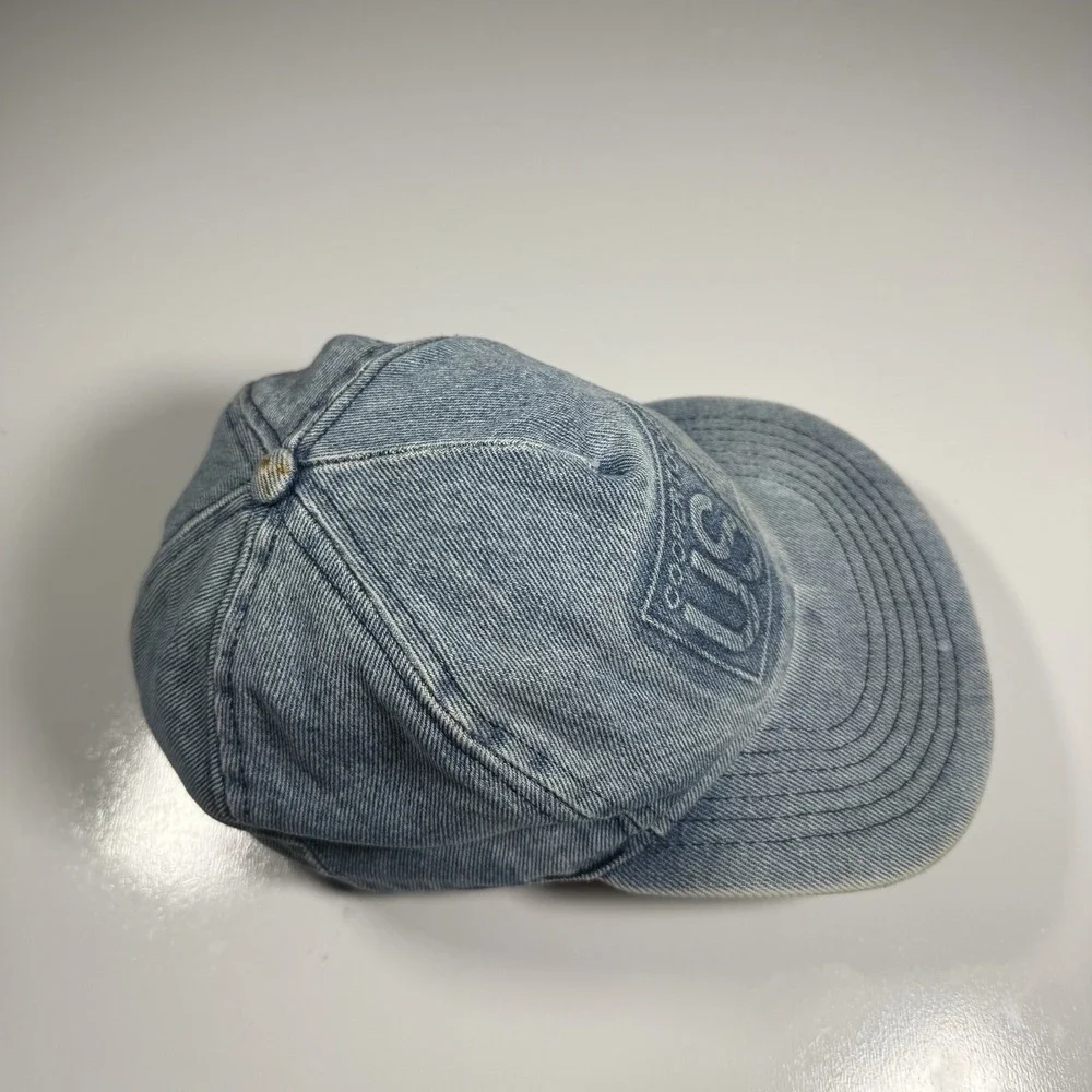 Vintage Cooper Tools USA Stonewashed Denim Baseball Snapback Hat Blue Mens OSFA